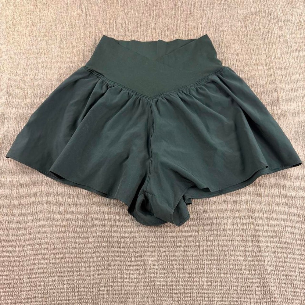 OFFLINE by Aerie Real Me Ruffle Crossover Tennis Skort Dark Green XXS
